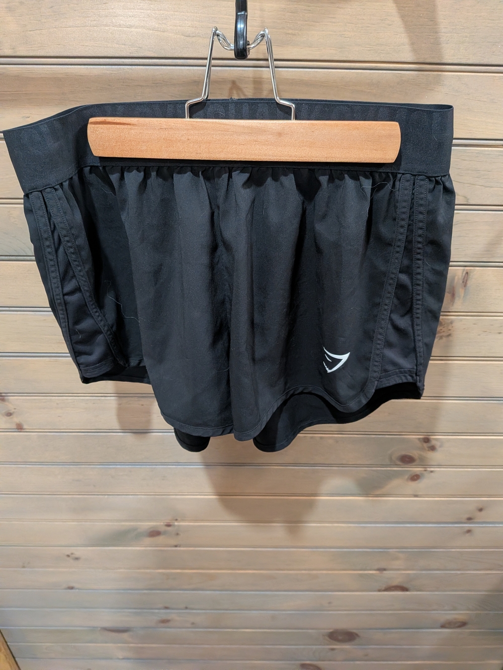 Gymshark Black Women's Athletic Running Shorts with Logo